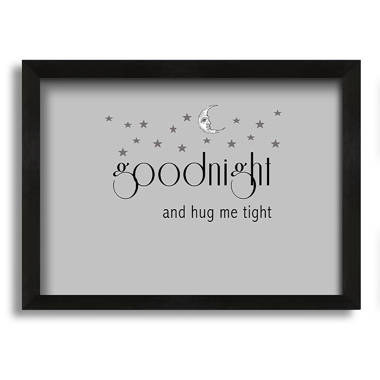 Good Night and Hug Me Tight - Picture Frame Typography on Canvas